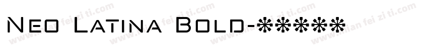 Neo Latina Bold字体转换